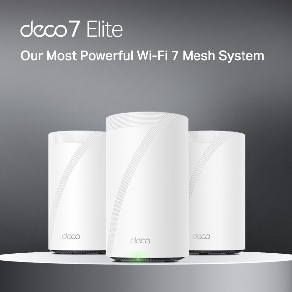 Deco BE95 BE33000 Quad-Band Whole Home Mesh WiFi 7 System